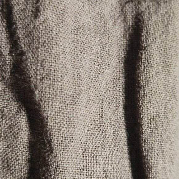 Brown Elastic Waist Linen Blend Shorts With Front Tie & Rolled Hem - Picture 6 of 7